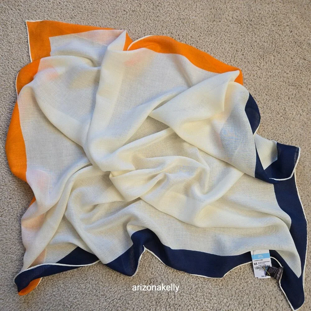 NWT J. McLaughlin Silk & LInen Claudia Scarf